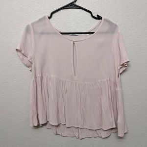 UO Pink Peplum Top